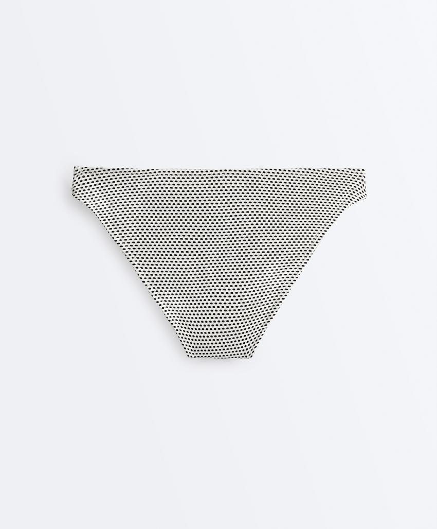 Классические плавки бикини с жаккардовым узором в горошек