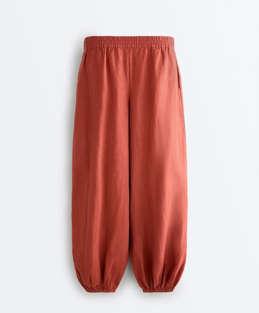 Брюки-блуммеры из 100%-го льна