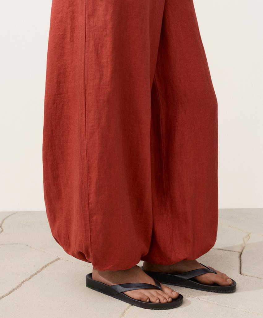 Брюки-блуммеры из 100%-го льна