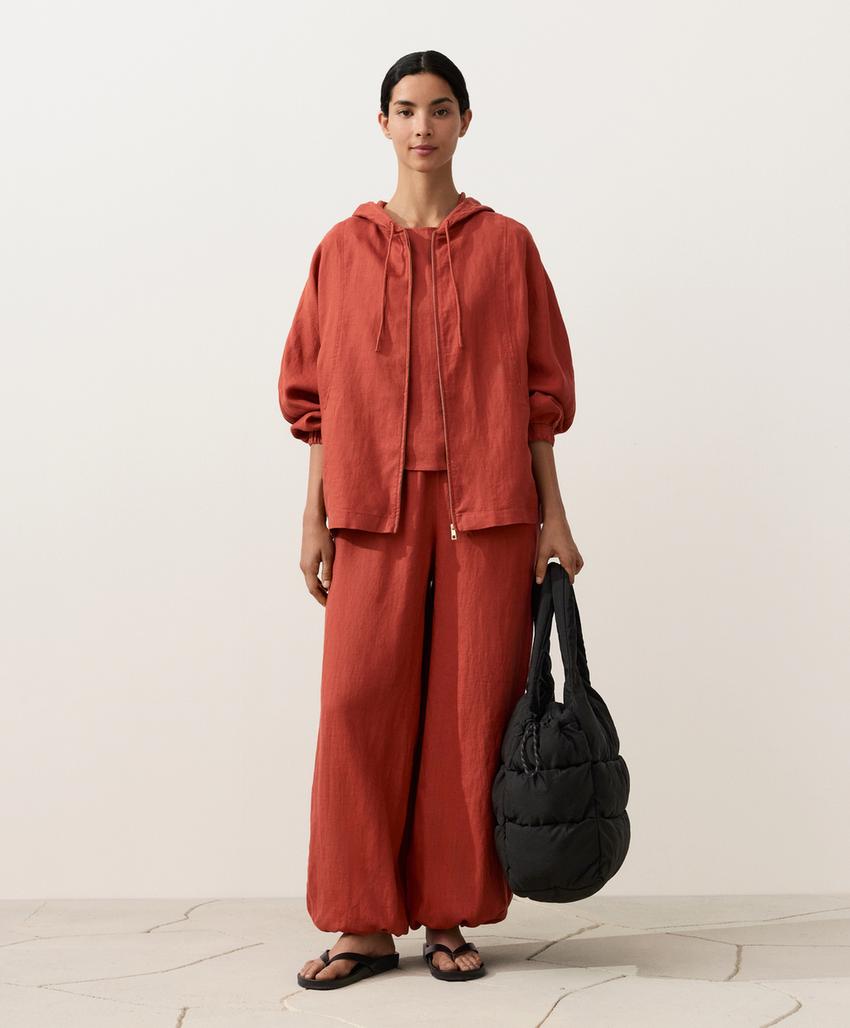 Брюки-блуммеры из 100%-го льна