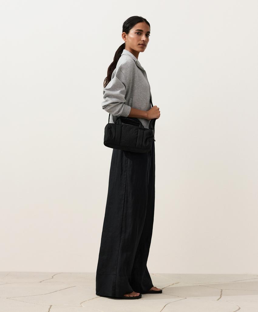 Прямые брюки из 100%-го льна с отстрочкой