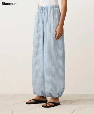 Макси-брюки-блумеры в полоску- Заказать в России