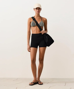 Топ бикини с треугольными чашками из вязаного полотна- Заказать в России