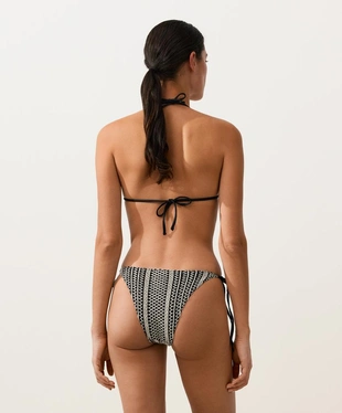 Топ бикини с треугольными чашками из вязаного полотна- Заказать в России