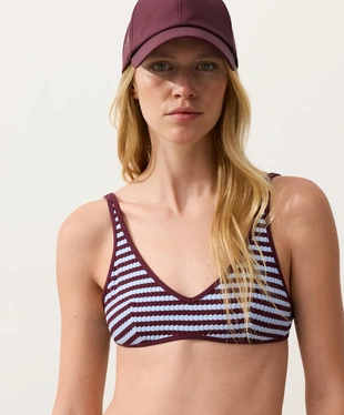 Топ бикини халтер в двухцветную полоску- Заказать в России