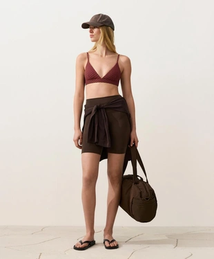 Топ бикини с треугольными чашками из жаккардовой ткани- Заказать в России