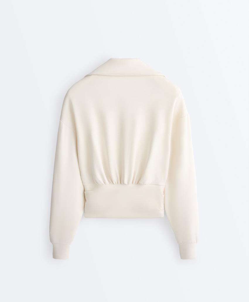 Толстовка на запах с воротником поло из модала