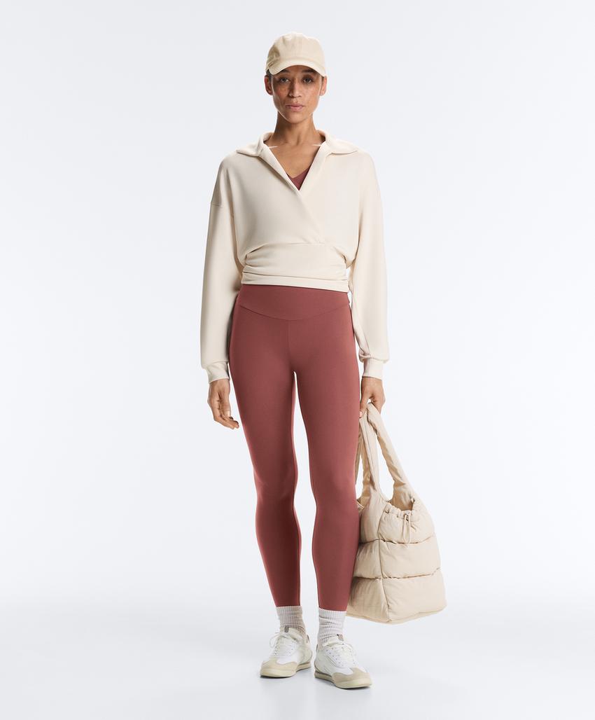 Толстовка на запах с воротником поло из модала