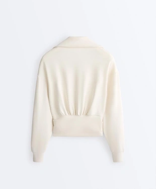 Толстовка на запах с воротником поло из модала- Заказать в России