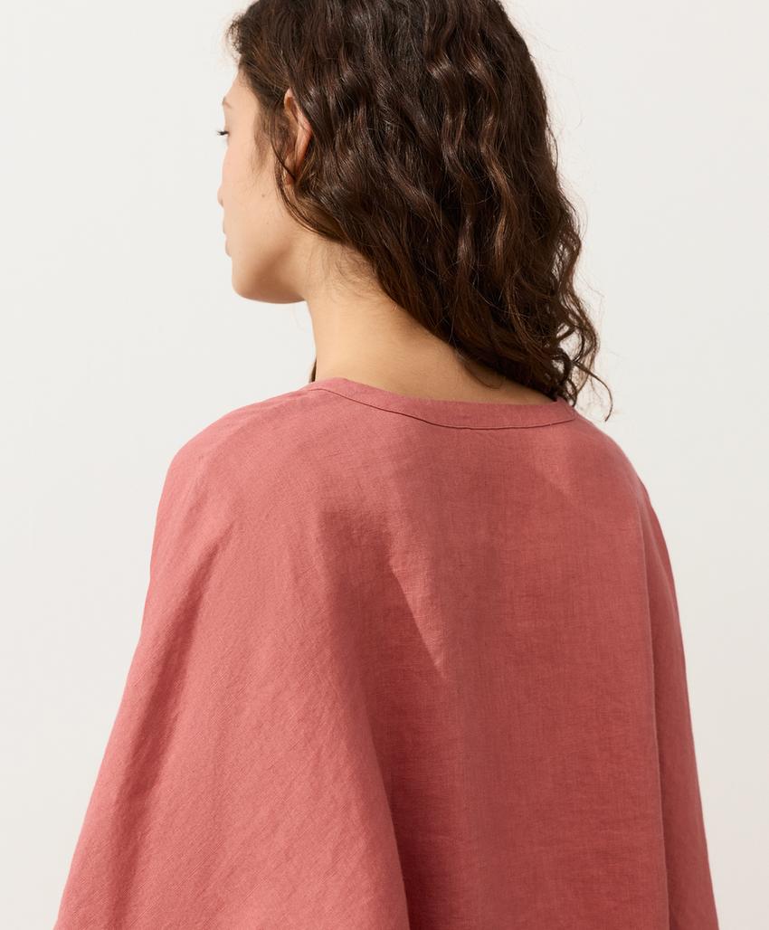 Рубашка с короткими рукавами из 100%-го льна