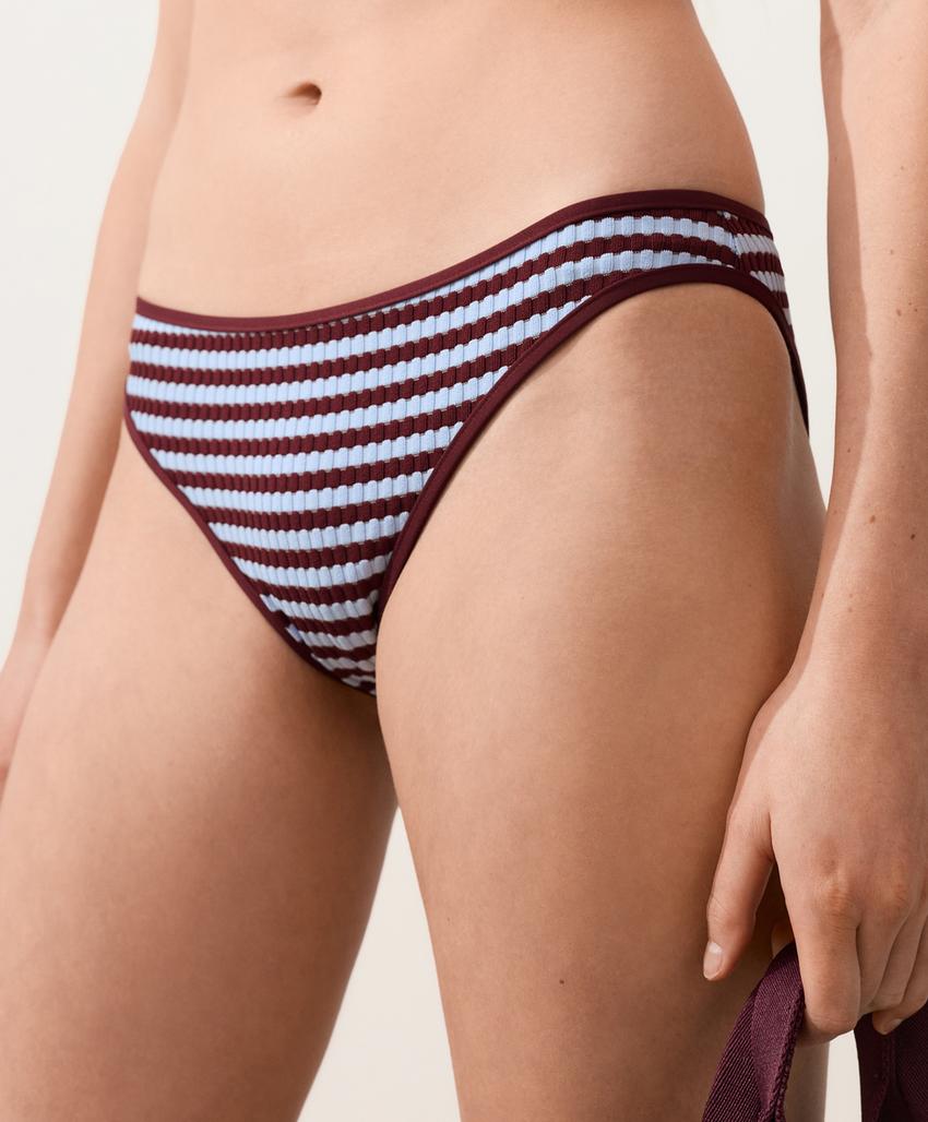 Классические плавки бикини в полоску