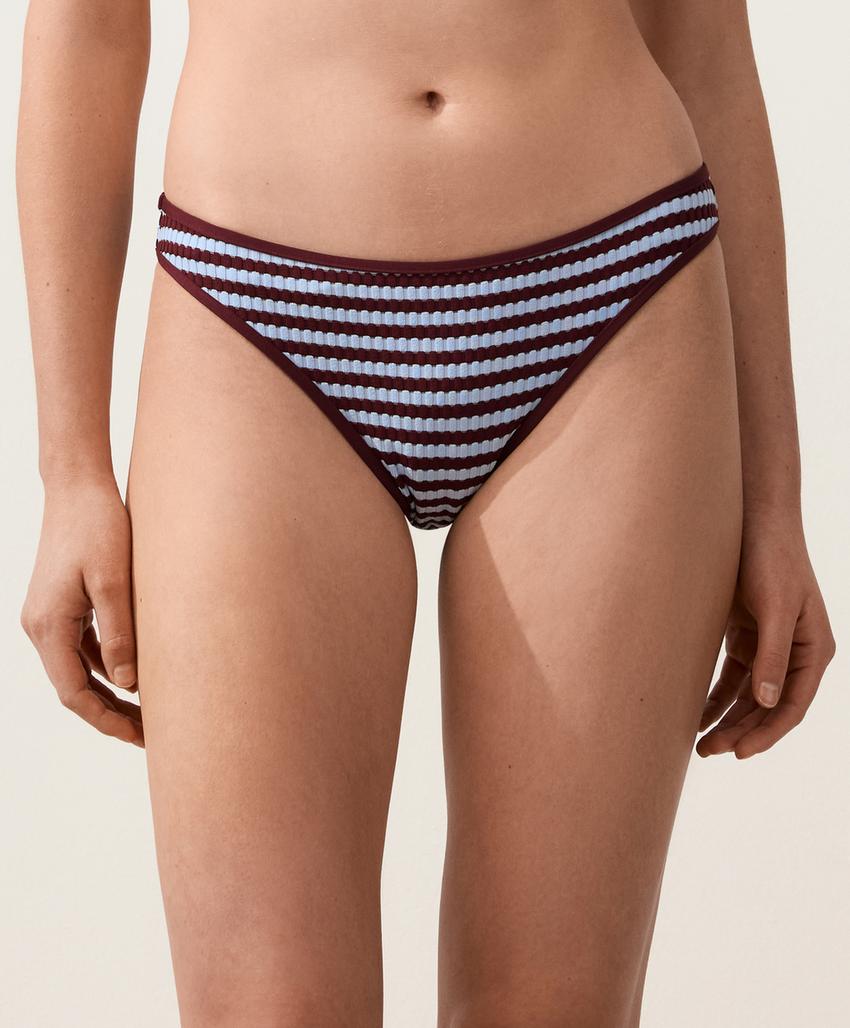 Классические плавки бикини в полоску