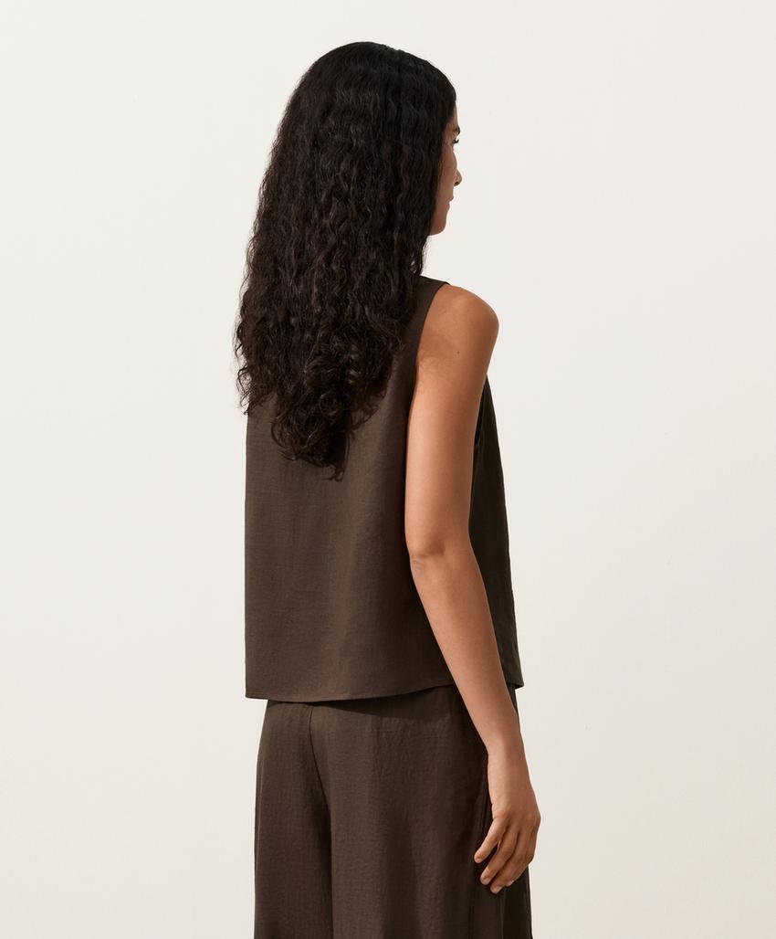 Квадратный топ из 100%-го льна