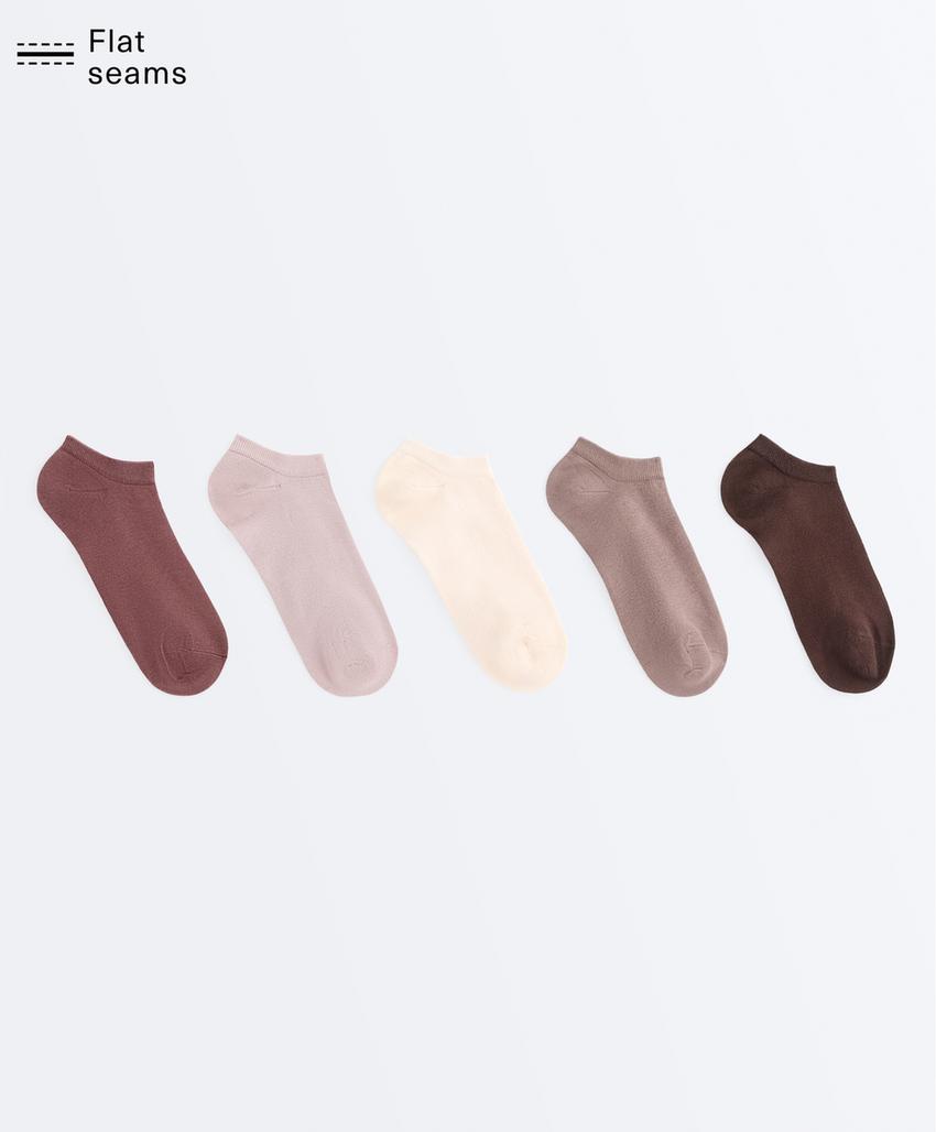 5 пар носков-сникеров из смесового хлопка