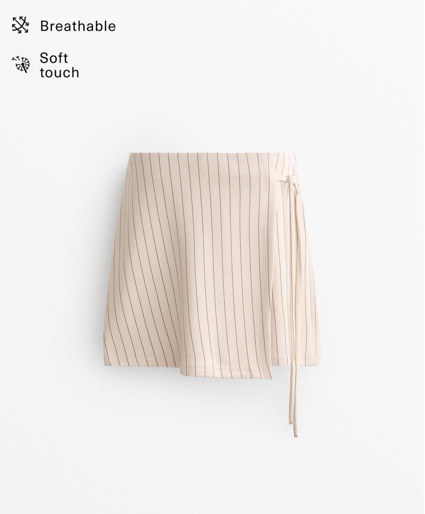 Шорты с завязками из мягкой ткани с модалом