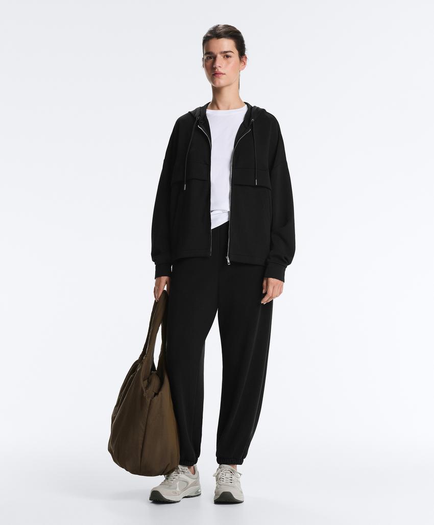 Толстовка из модала с молнией и мягким на ощупь флисом