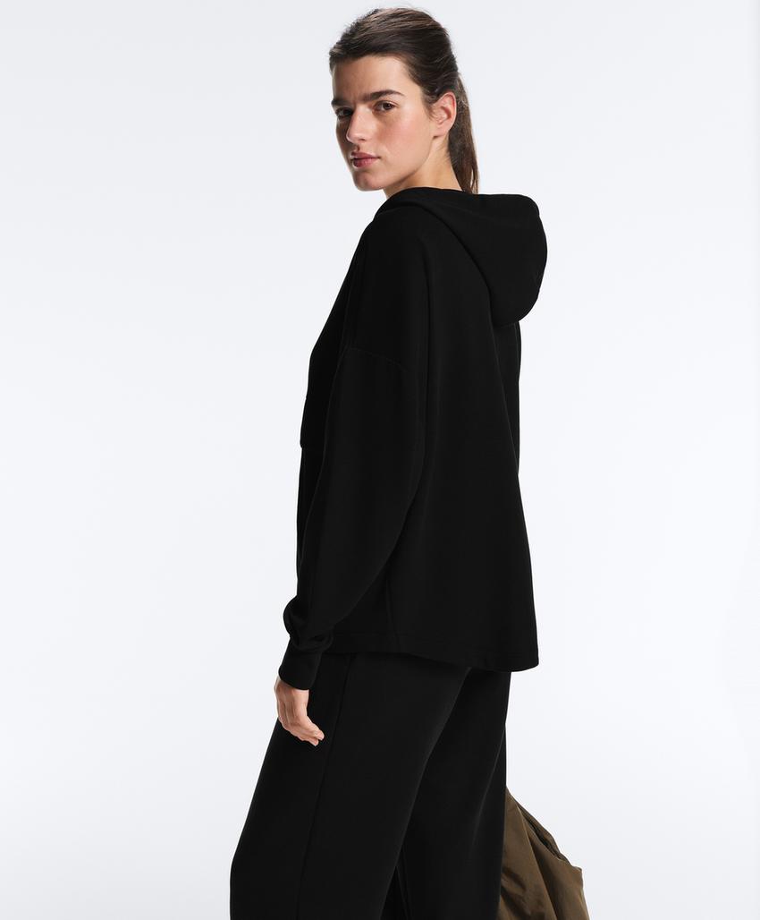 Толстовка из модала с молнией и мягким на ощупь флисом