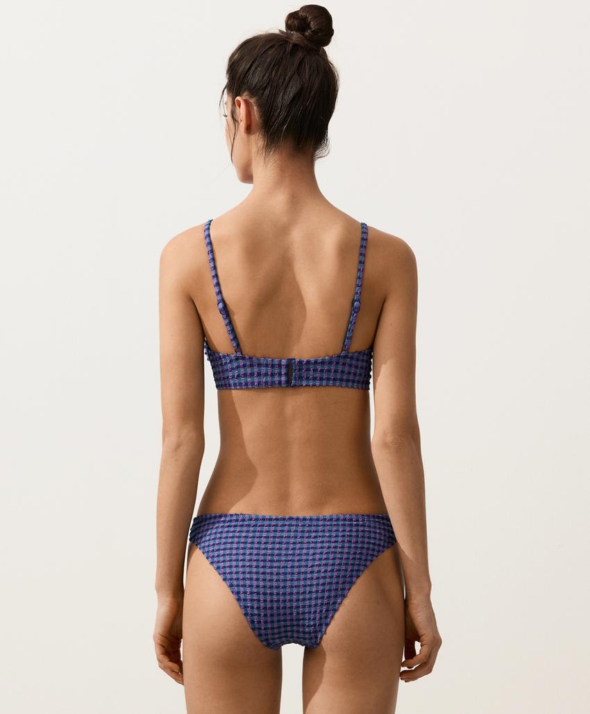 Классические плавки бикини в клетку виши