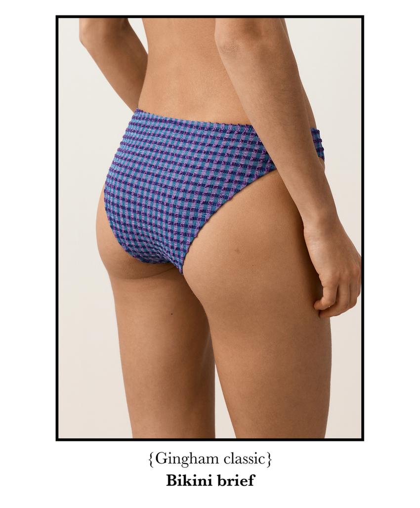Классические плавки бикини в клетку виши