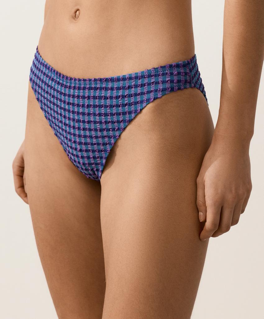 Классические плавки бикини в клетку виши