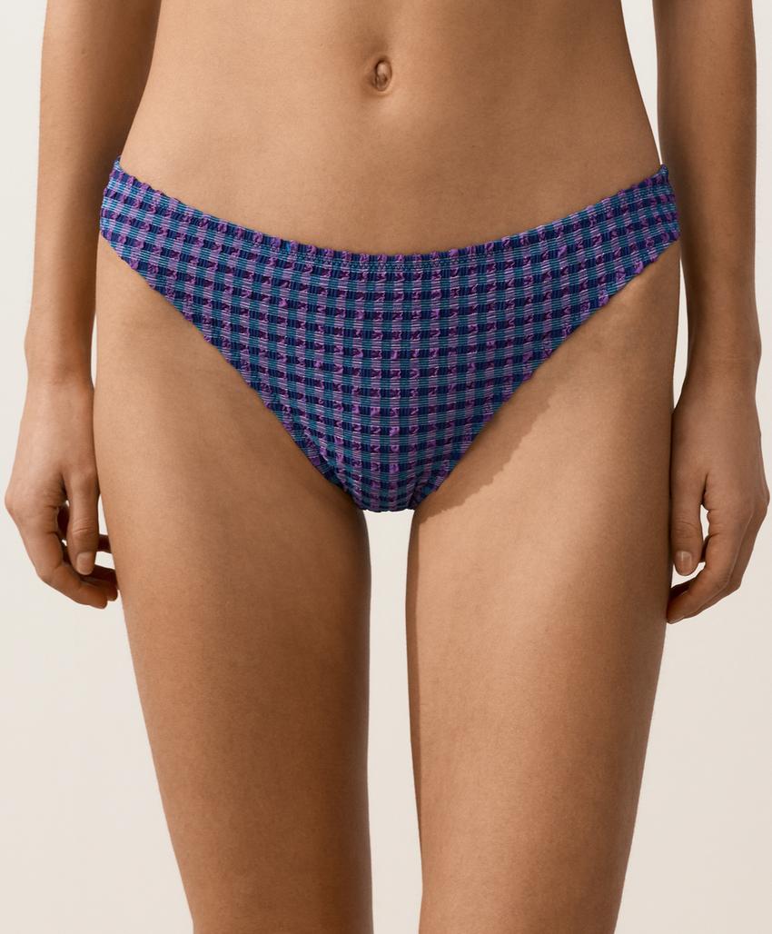 Классические плавки бикини в клетку виши