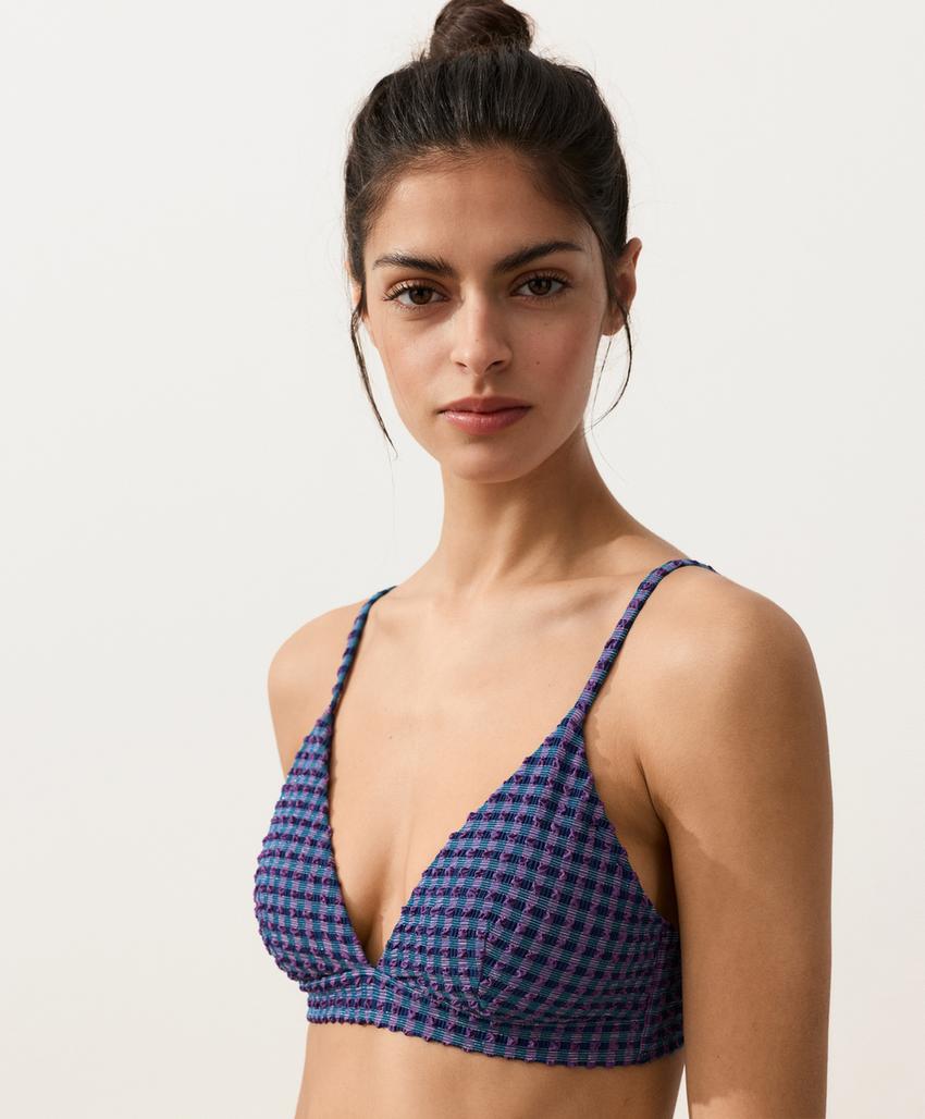 Топ бикини в клетку виши