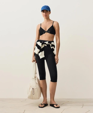 Топ бикини с треугольными чашками, piping и завязками- Заказать в России