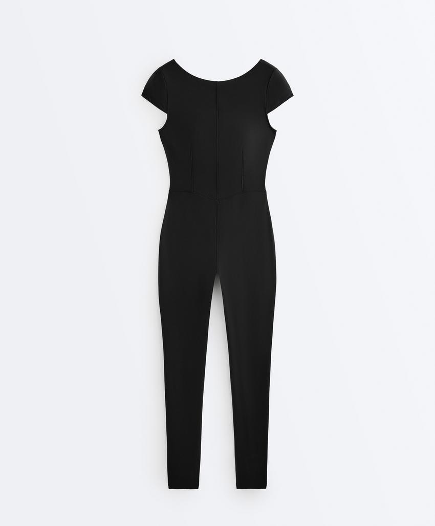 Длинный комбинезон Compressive с коротким рукавом