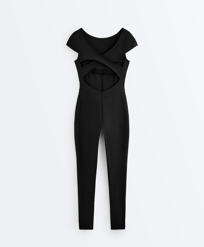 Длинный комбинезон Compressive с коротким рукавом