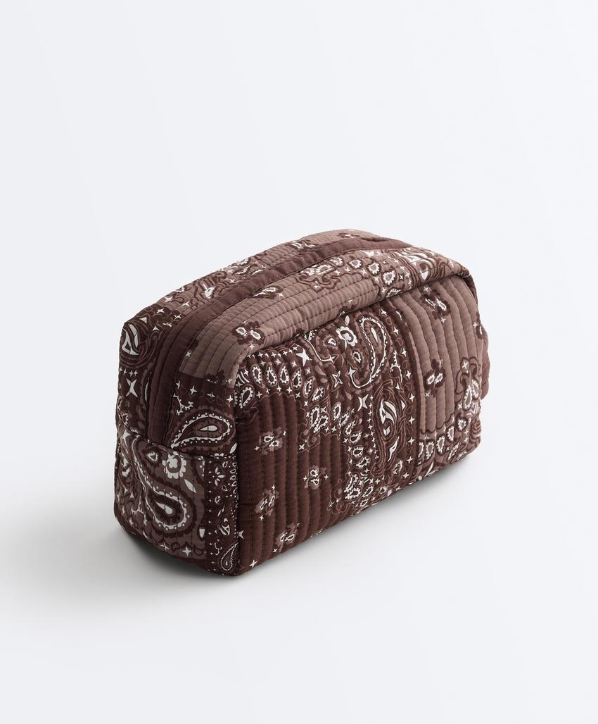 Стеганая косметичка с принтом