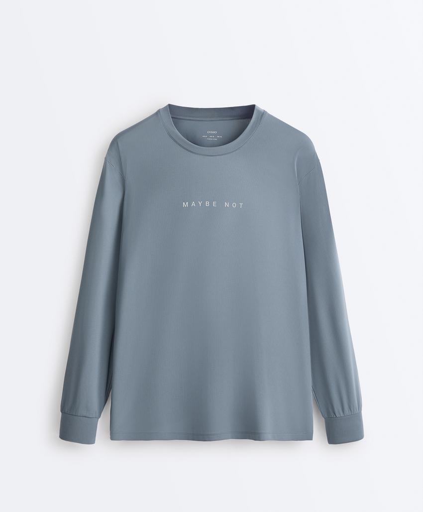 Лонгслив из высокотехнологичной ткани с надписью