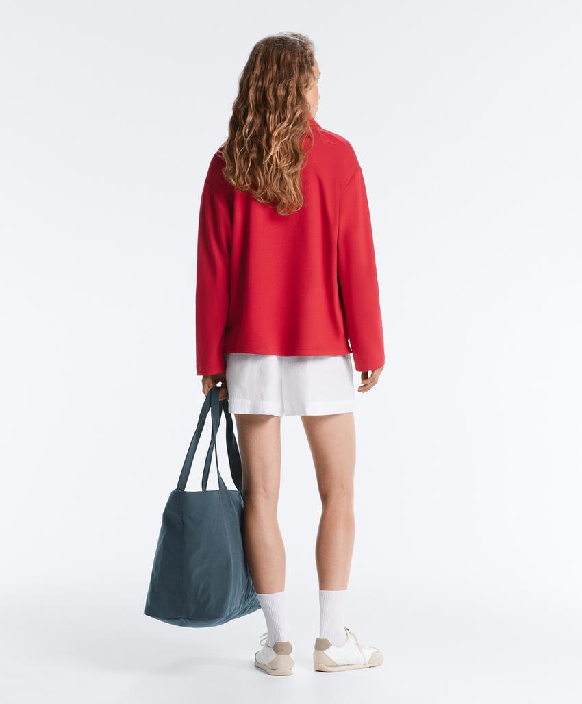 Рубашка-поло с длинным рукавом из пике