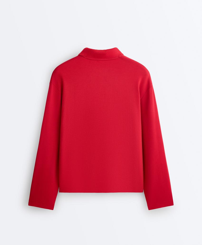 Рубашка-поло с длинным рукавом из пике