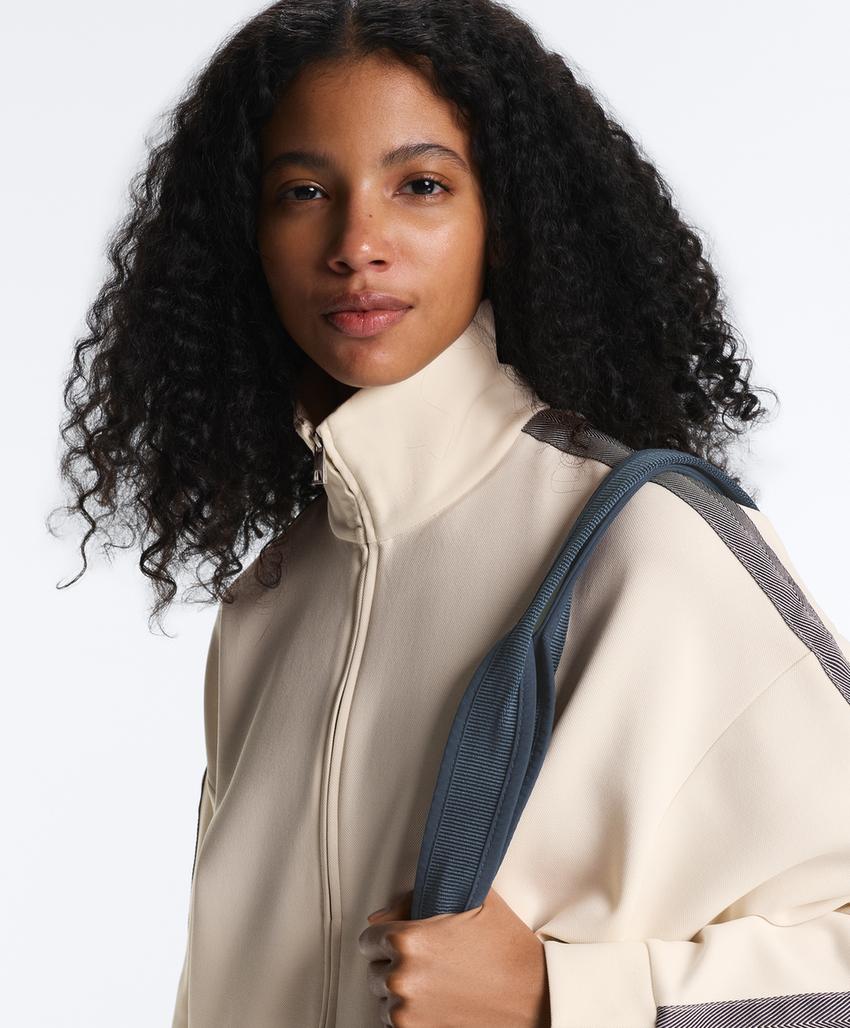 Куртка из пике с хлопком и боковой тесьмой в елочку