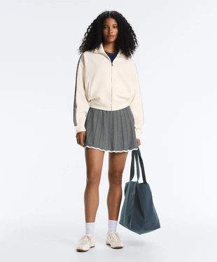 Куртка из пике с хлопком и боковой тесьмой в елочку- Заказать в России