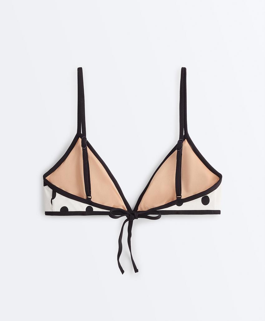 Топ бикини из пике в горошек