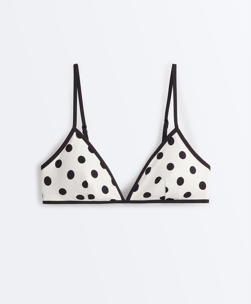 Топ бикини из пике в горошек