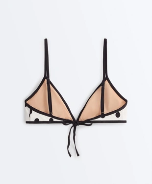 Топ бикини из пике в горошек- Заказать в России