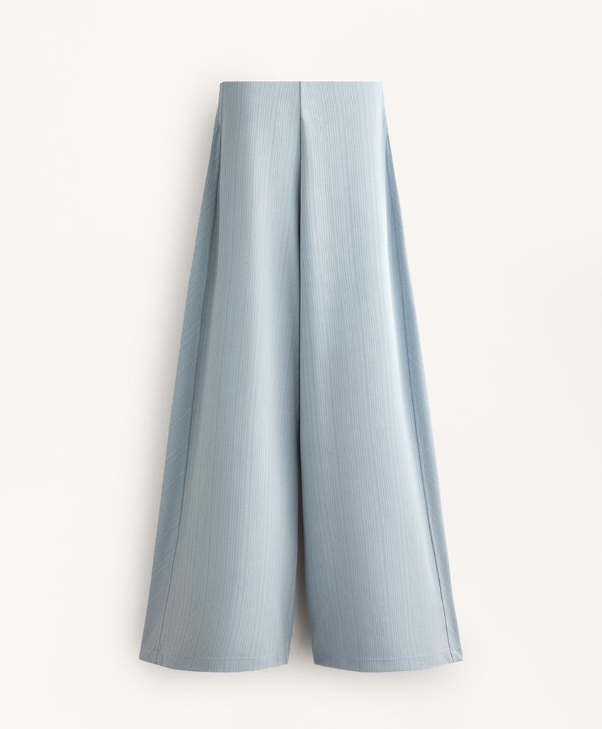 Брюки с асимметричными полосками из модала