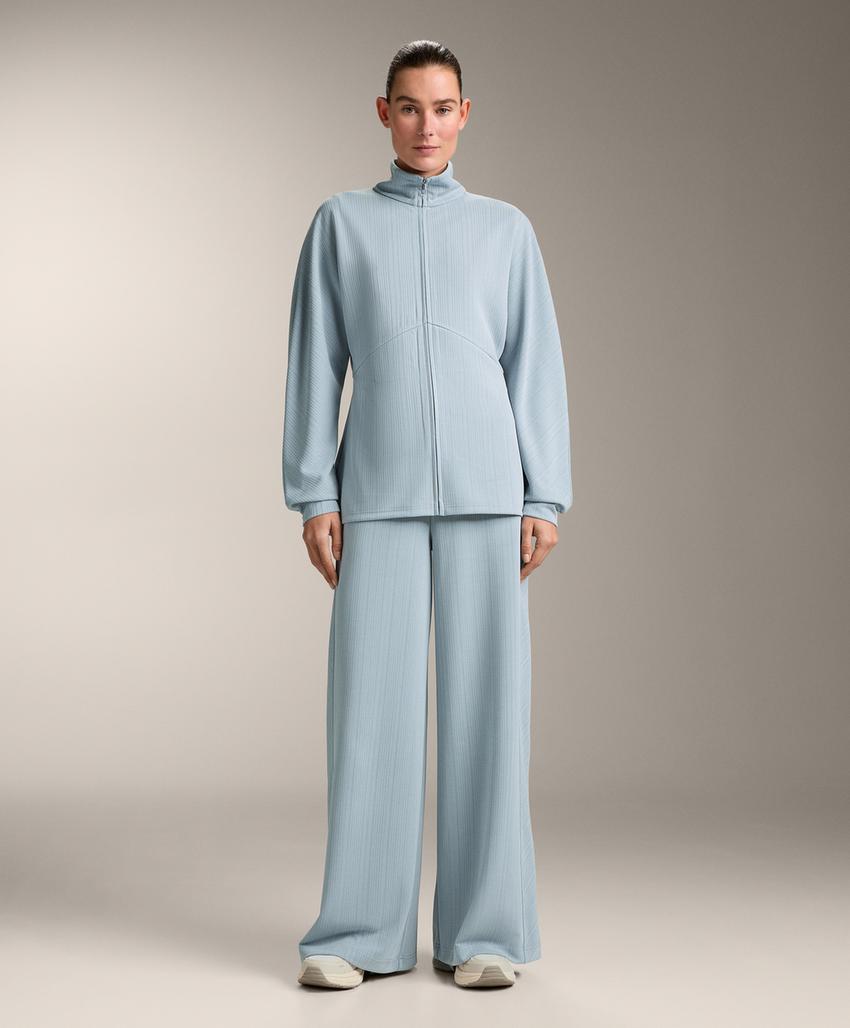 Брюки с асимметричными полосками из модала