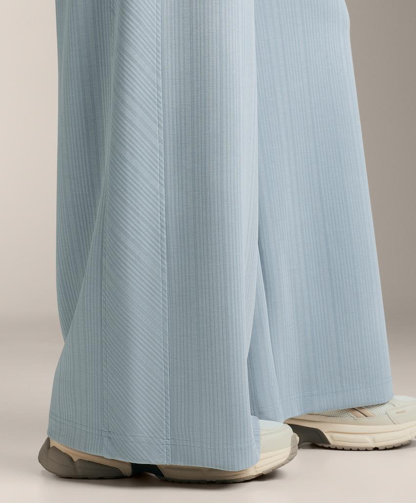 Брюки с асимметричными полосками из модала