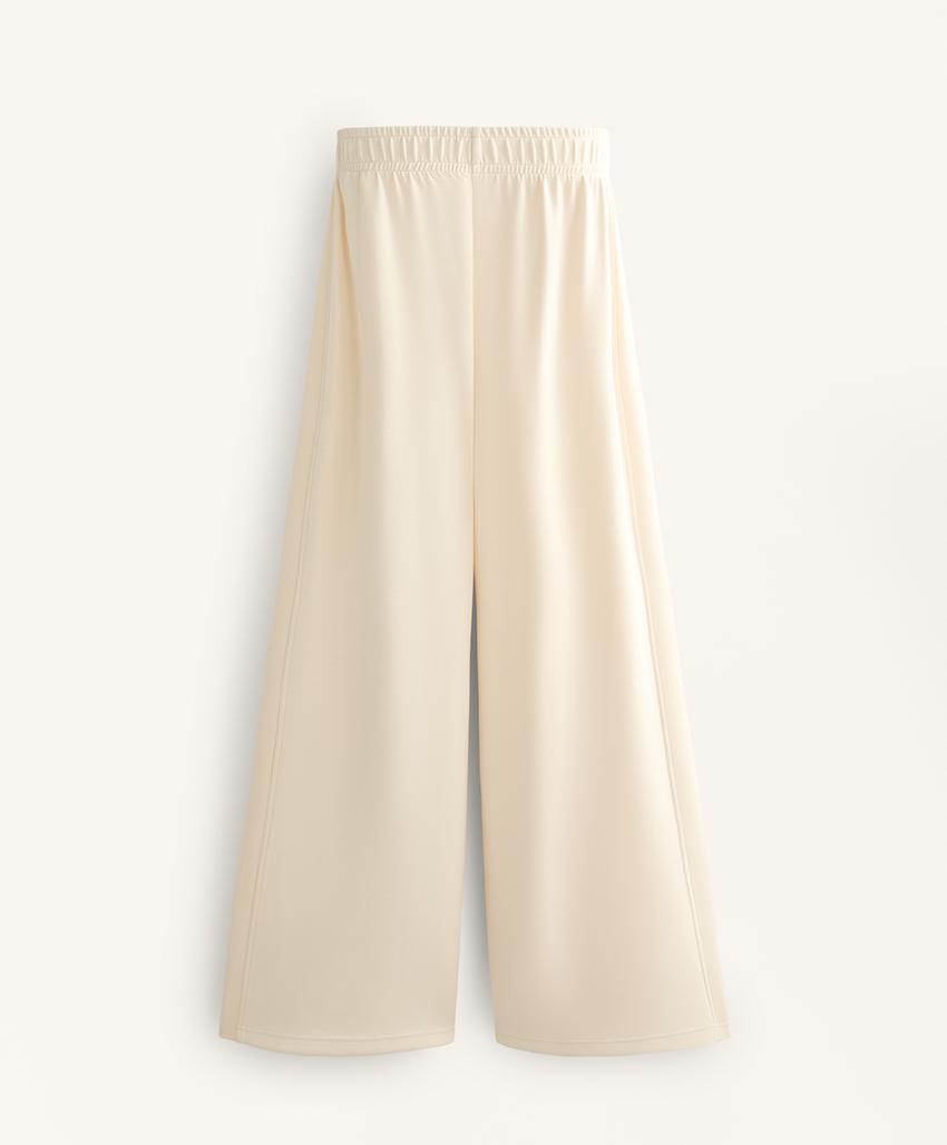 Прямые брюки в рубчик с модалом и мягкой на ощупь тканью