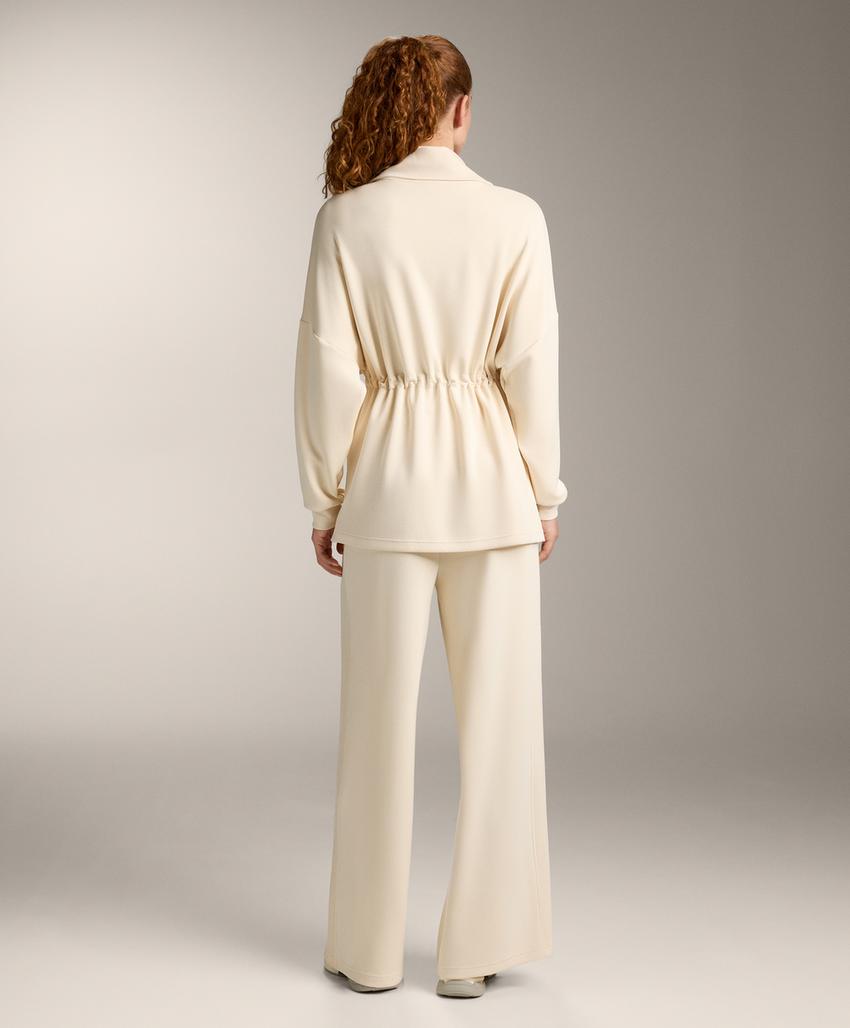 Прямые брюки в рубчик с модалом и мягкой на ощупь тканью