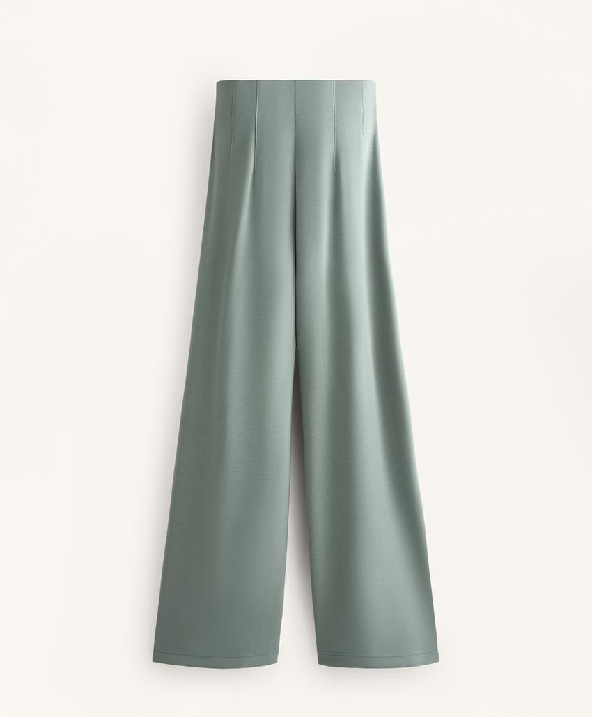 Брюки прямого покроя из мягкого модала с складкой