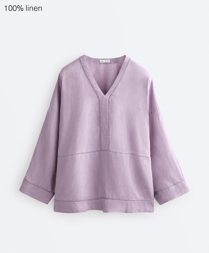 Рубашка-кафтан из 100%-го льна