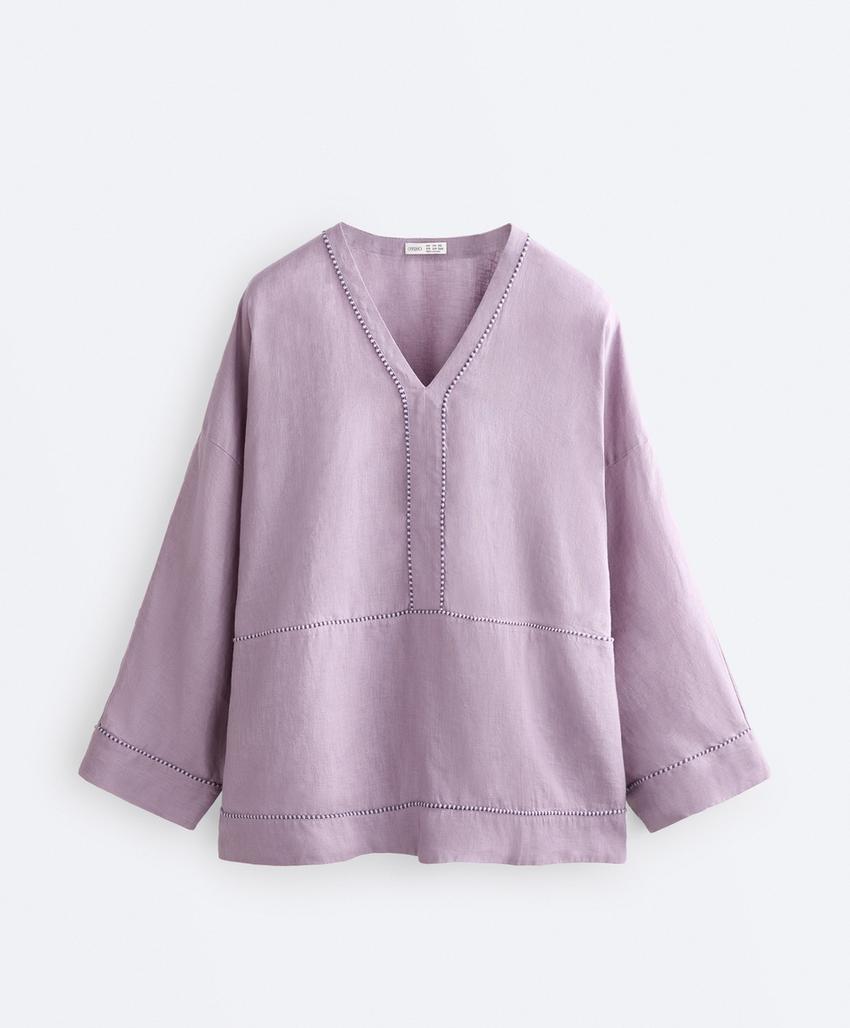 Рубашка-кафтан из 100%-го льна