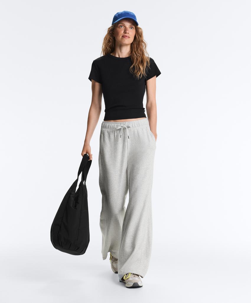 Футболка Rib Fit из смесового хлопка