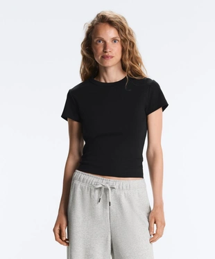 Футболка Rib Fit из смесового хлопка- Заказать в России