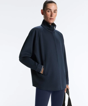 Длинная куртка пике с хлопком и контрастным Piping- Заказать в России