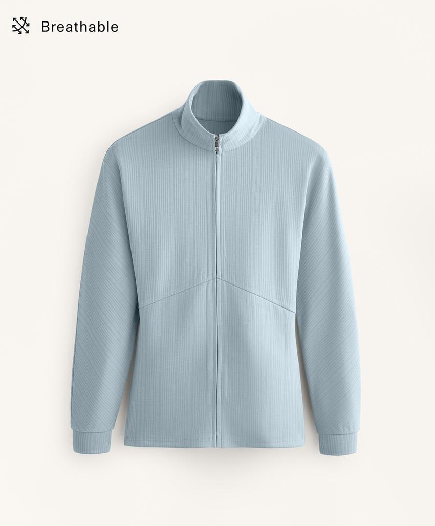 Длинная куртка с асимметричной полосой из модала